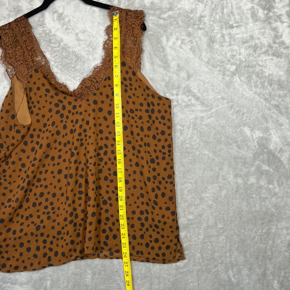 Umgee‎ Tank Top Women's M Leopard Print Lace Y2K - Picture 9 of 10